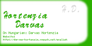 hortenzia darvas business card